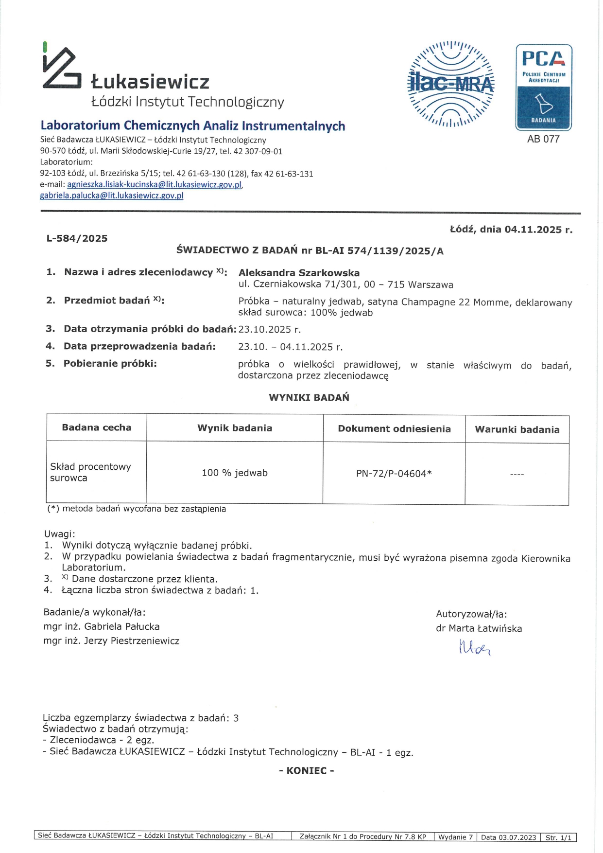 Jedwab Satyna Champagne 140cm 22 momme - obrazek 2